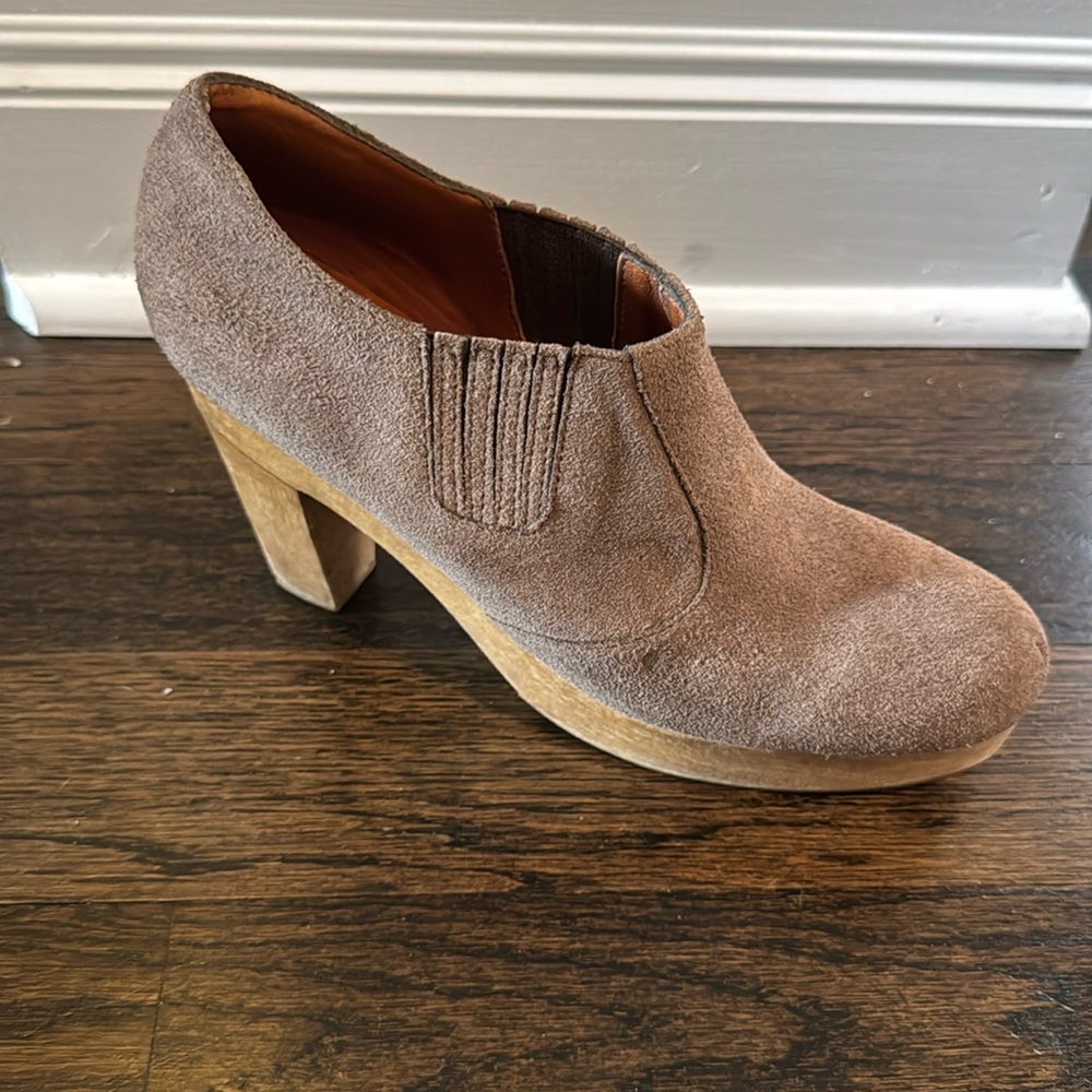 Rachel Comey Brown Suede Platform Heeled Booties Size 9